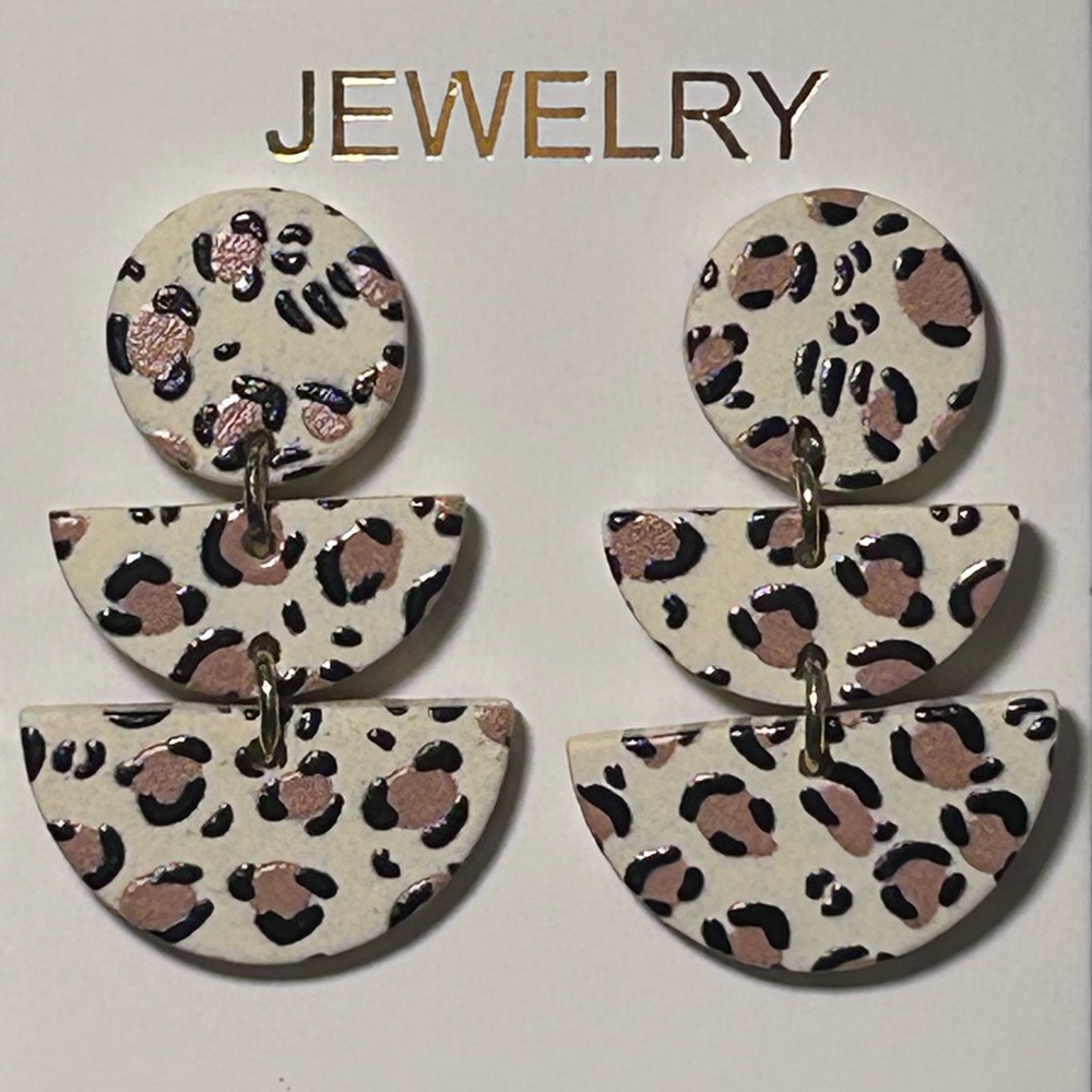 Leopard Print Statement Earrings 50